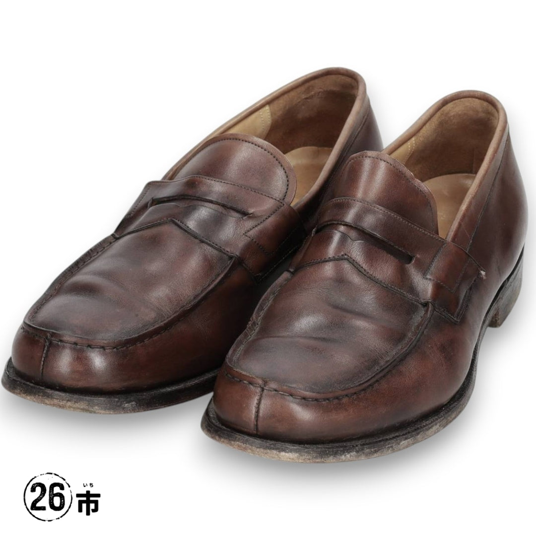 Church's Ashley 3-City Coin Loafers, Made in England, Size 85 F Men's 27.0cm unclear brown type Vintage Second Hand