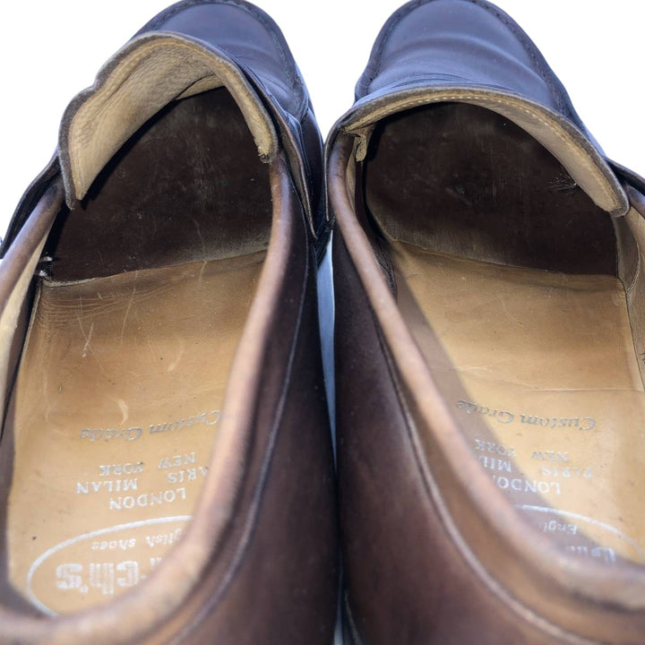 Church's Ashley 3-City Coin Loafers, Made in England, Size 85 F Men's 27.0cm unclear brown type Vintage Second Hand