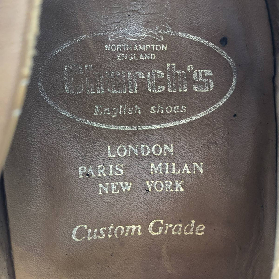 Church's Ashley 3-City Coin Loafers, Made in England, Size 85 F Men's 27.0cm unclear brown type Vintage Second Hand