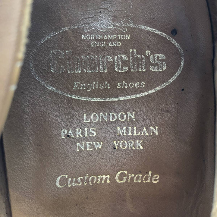 Church's Ashley 3-City Coin Loafers, Made in England, Size 85 F Men's 27.0cm unclear brown type Vintage Second Hand