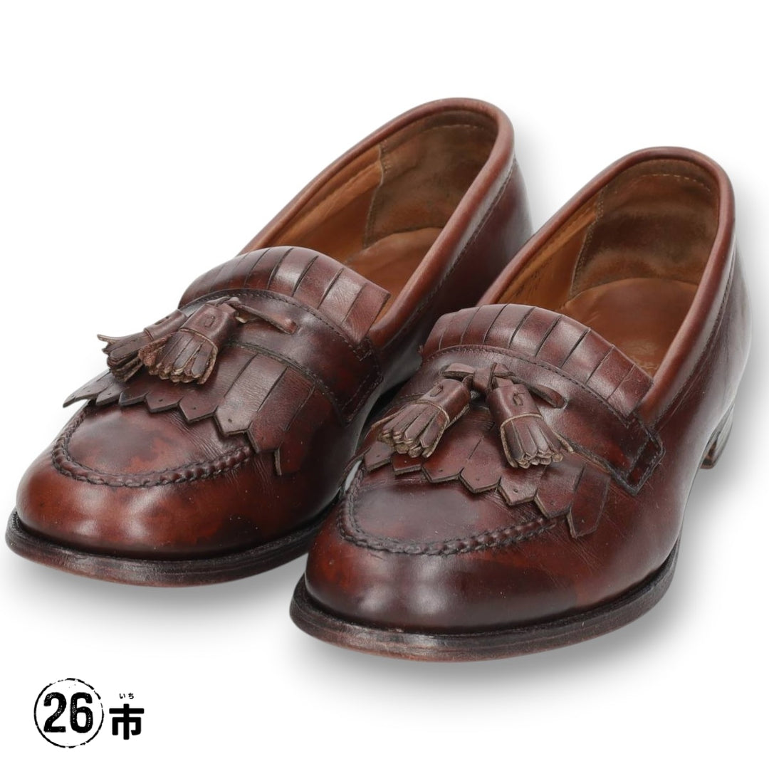 Alden 710 Kiltie Tassel Loafers, Made in USA, Size 9 1/2 Men's 27.5cm genuine leather burgundy type Vintage Second Hand