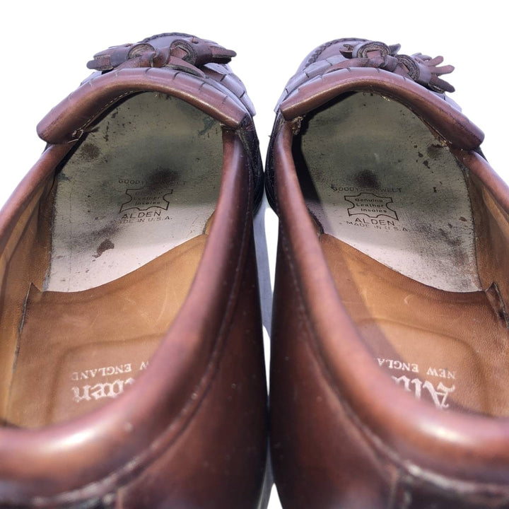 Alden 710 Kiltie Tassel Loafers, Made in USA, Size 9 1/2 Men's 27.5cm genuine leather burgundy type Vintage Second Hand