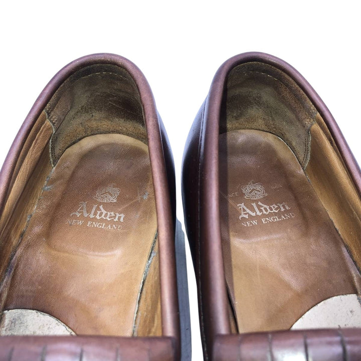 Alden 710 Kiltie Tassel Loafers, Made in USA, Size 9 1/2 Men's 27.5cm genuine leather burgundy type Vintage Second Hand