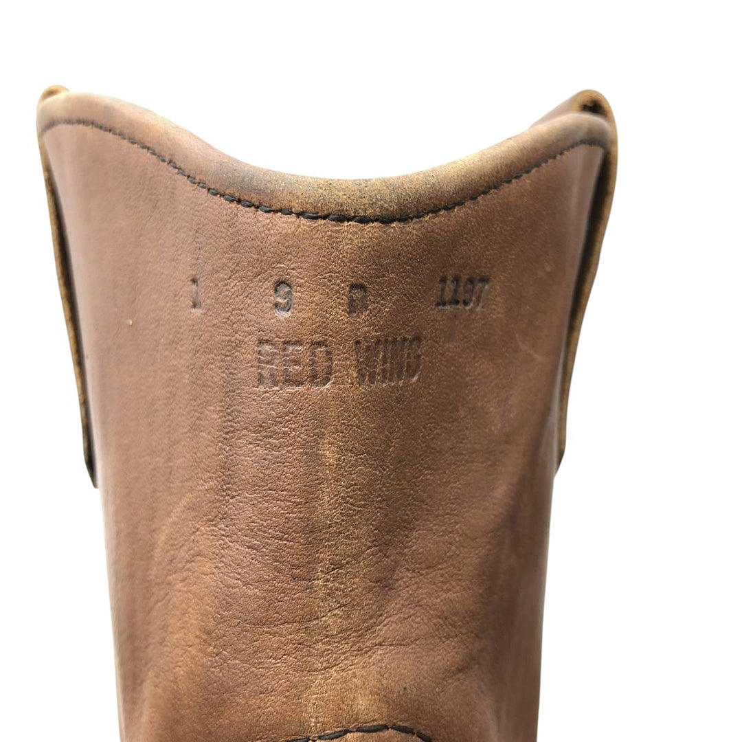 Red Wing 1197 Platform Pecos Boots, Made in USA Men's 26.0cm genuine leather brown type Vintage Second Hand