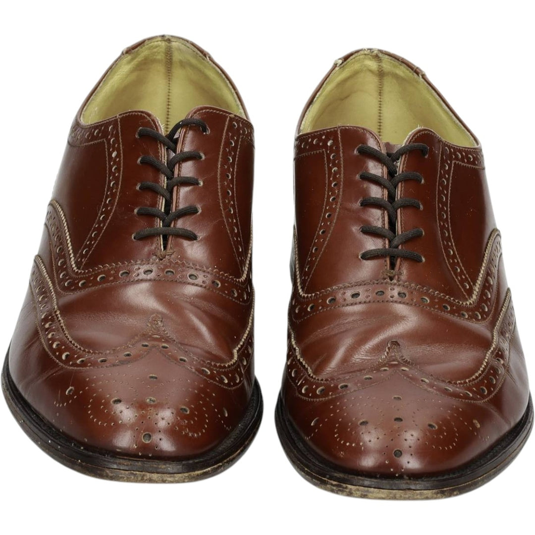 Loake full brogue wingtip shoes, made in England. Men's 27.0cm unclear bordeaux Vintage Second Hand