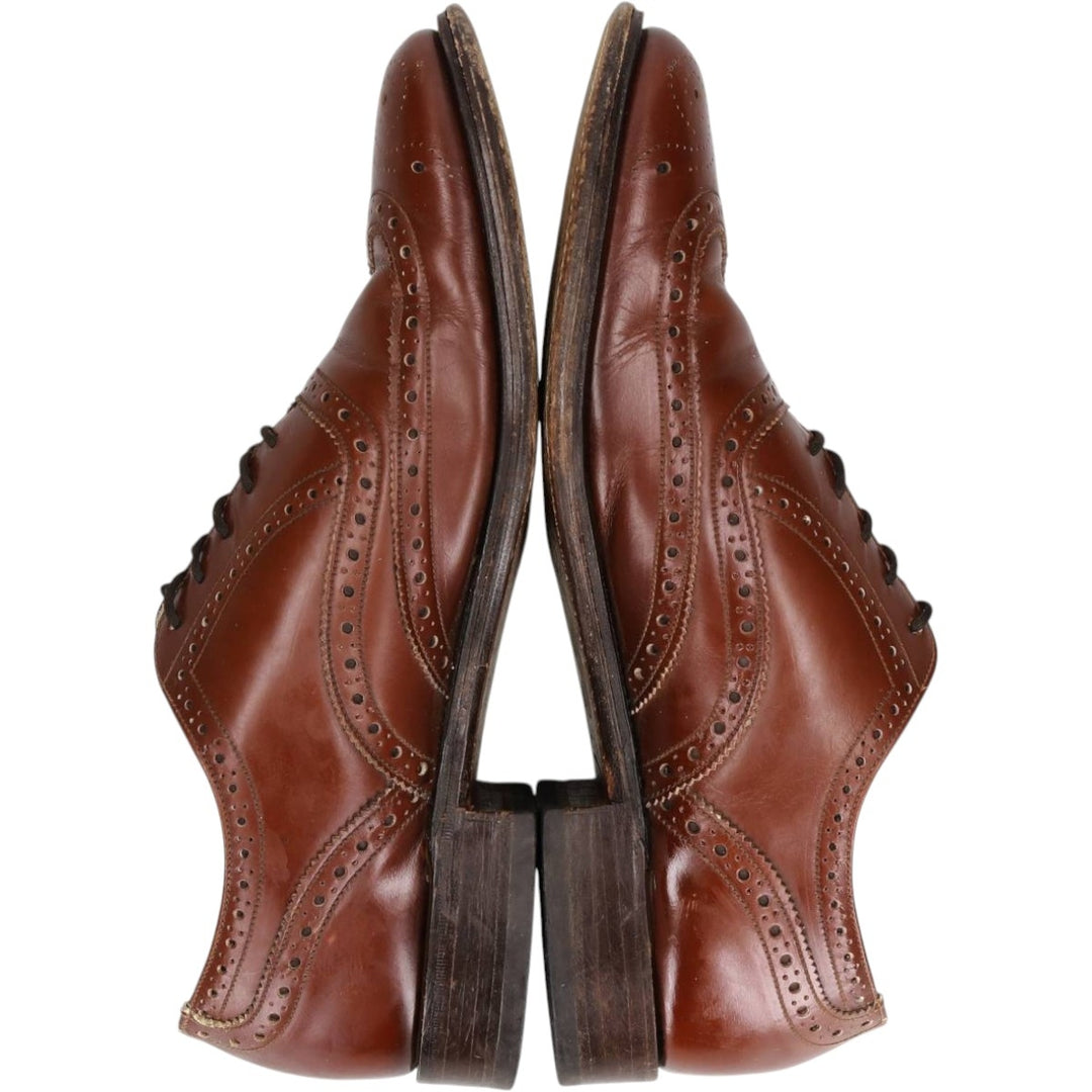 Loake full brogue wingtip shoes, made in England. Men's 27.0cm unclear bordeaux Vintage Second Hand