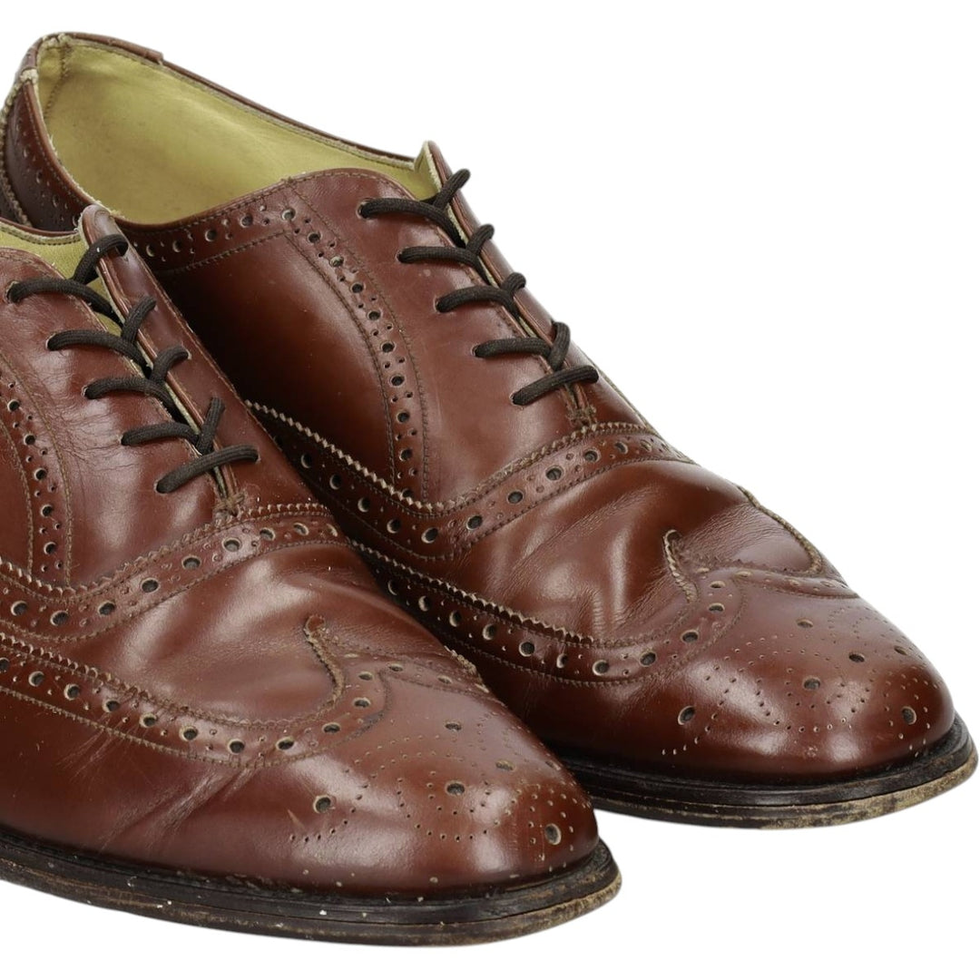 Loake full brogue wingtip shoes, made in England. Men's 27.0cm unclear bordeaux Vintage Second Hand