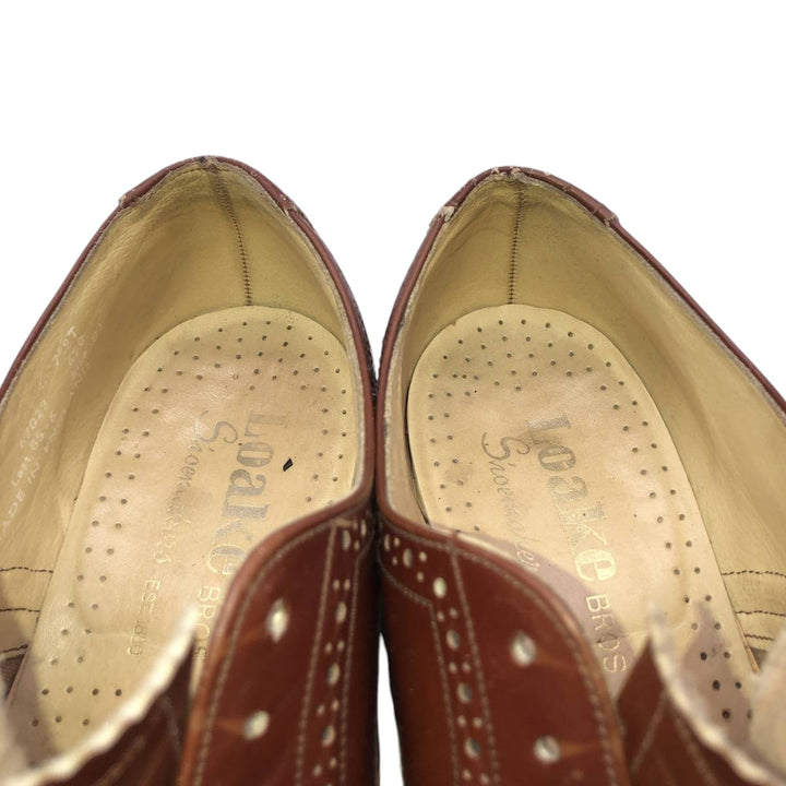 Loake full brogue wingtip shoes, made in England. Men's 27.0cm unclear bordeaux Vintage Second Hand