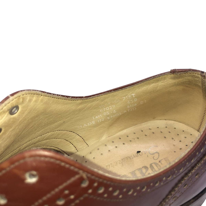 Loake full brogue wingtip shoes, made in England. Men's 27.0cm unclear bordeaux Vintage Second Hand
