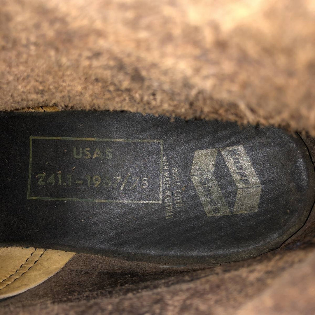 1970s KNAPP Nappa Leather Steel Toe Lace-Up Boots, Men's Size 11.4" (approx.), Vintage /svb001151 Men's 29.0cm unclear black type Vintage Second Hand