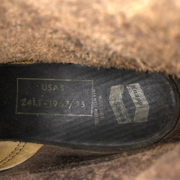 1970s KNAPP Nappa Leather Steel Toe Lace-Up Boots, Men's Size 11.4" (approx.), Vintage /svb001151 Men's 29.0cm unclear black type Vintage Second Hand