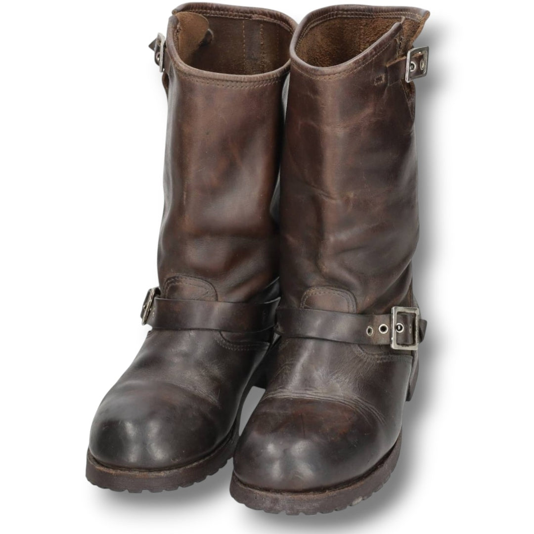 1990s Harley-Davidson Platform Engineer Boots, Made in Italy, Size 41 (Men's 10"), Vintage /svb001804 Men's 25.5cm unclear brown type Vintage Second Hand