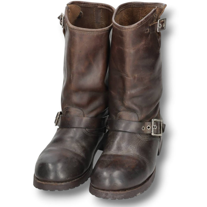 1990s Harley-Davidson Platform Engineer Boots, Made in Italy, Size 41 (Men's 10"), Vintage /svb001804 Men's 25.5cm unclear brown type Vintage Second Hand