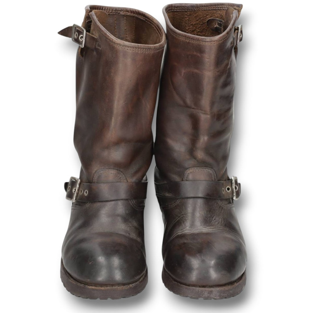 1990s Harley-Davidson Platform Engineer Boots, Made in Italy, Size 41 (Men's 10"), Vintage /svb001804 Men's 25.5cm unclear brown type Vintage Second Hand