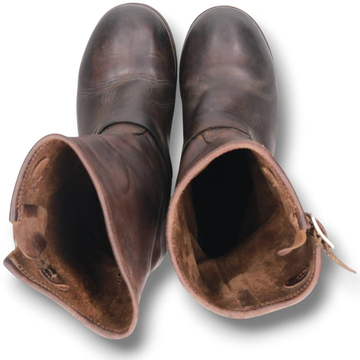 1990s Harley-Davidson Platform Engineer Boots, Made in Italy, Size 41 (Men's 10"), Vintage /svb001804 Men's 25.5cm unclear brown type Vintage Second Hand