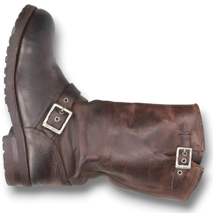 1990s Harley-Davidson Platform Engineer Boots, Made in Italy, Size 41 (Men's 10"), Vintage /svb001804 Men's 25.5cm unclear brown type Vintage Second Hand