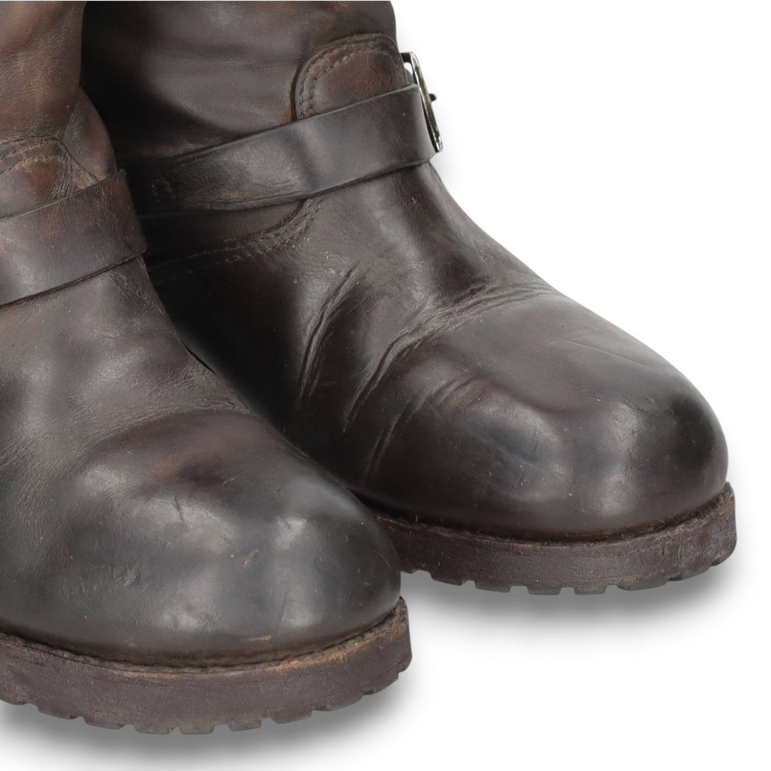 1990s Harley-Davidson Platform Engineer Boots, Made in Italy, Size 41 (Men's 10"), Vintage /svb001804 Men's 25.5cm unclear brown type Vintage Second Hand