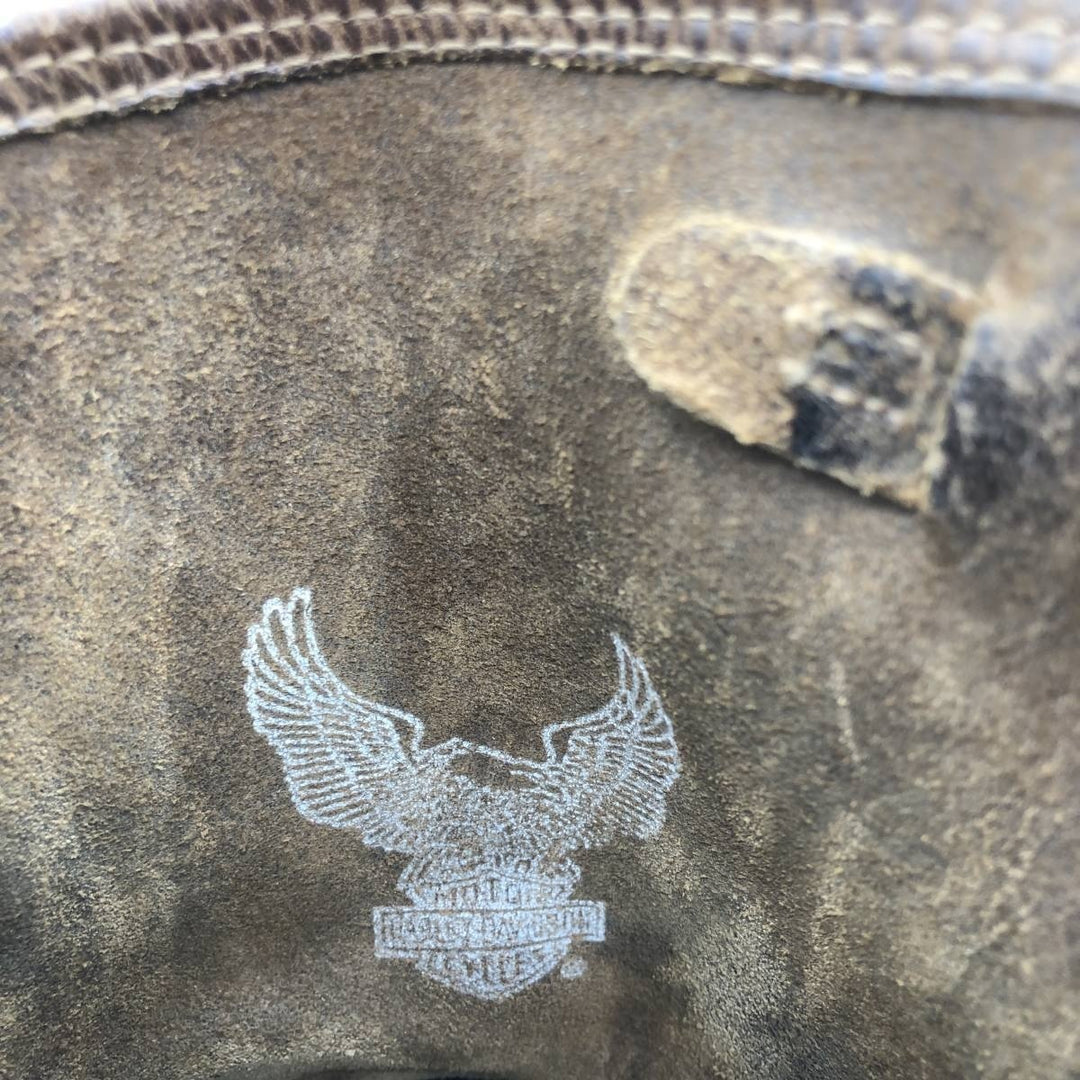 1990s Harley-Davidson Platform Engineer Boots, Made in Italy, Size 41 (Men's 10"), Vintage /svb001804 Men's 25.5cm unclear brown type Vintage Second Hand
