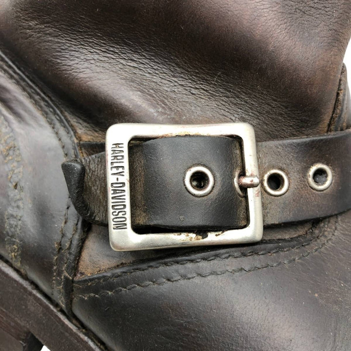 1990s Harley-Davidson Platform Engineer Boots, Made in Italy, Size 41 (Men's 10"), Vintage /svb001804 Men's 25.5cm unclear brown type Vintage Second Hand