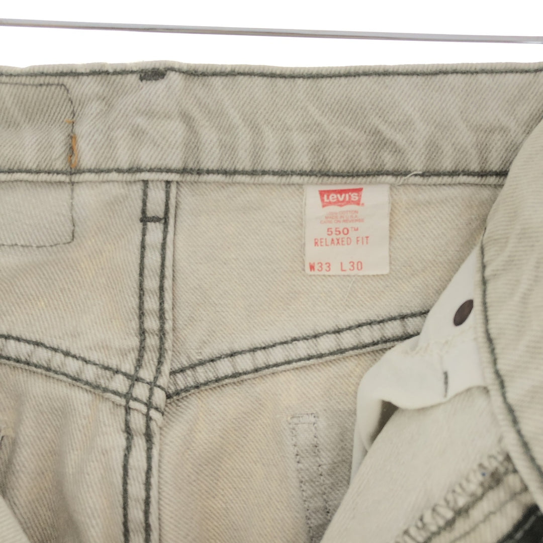 90'S Levi's 550 Relaxed Fit Tapered Jeans Denim Pants Made in USA Men's W33 Vintage /taa000293