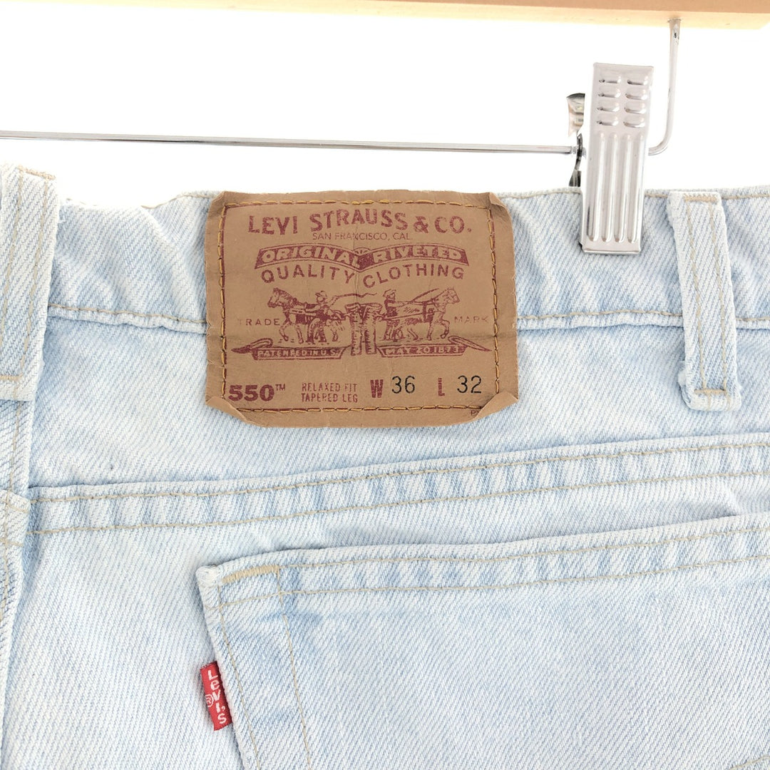 90'S Levi's 550 Relaxed Fit Tapered Leg Tapered Jeans Denim Pants Made in USA Men's W35 Vintage /taa000297