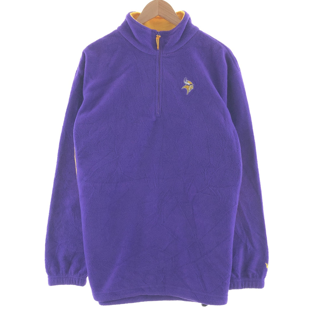 NFL MINNESOTA VIKINGS Minnesota Vikings Half Zip Fleece Pullover Men's L /taa000478