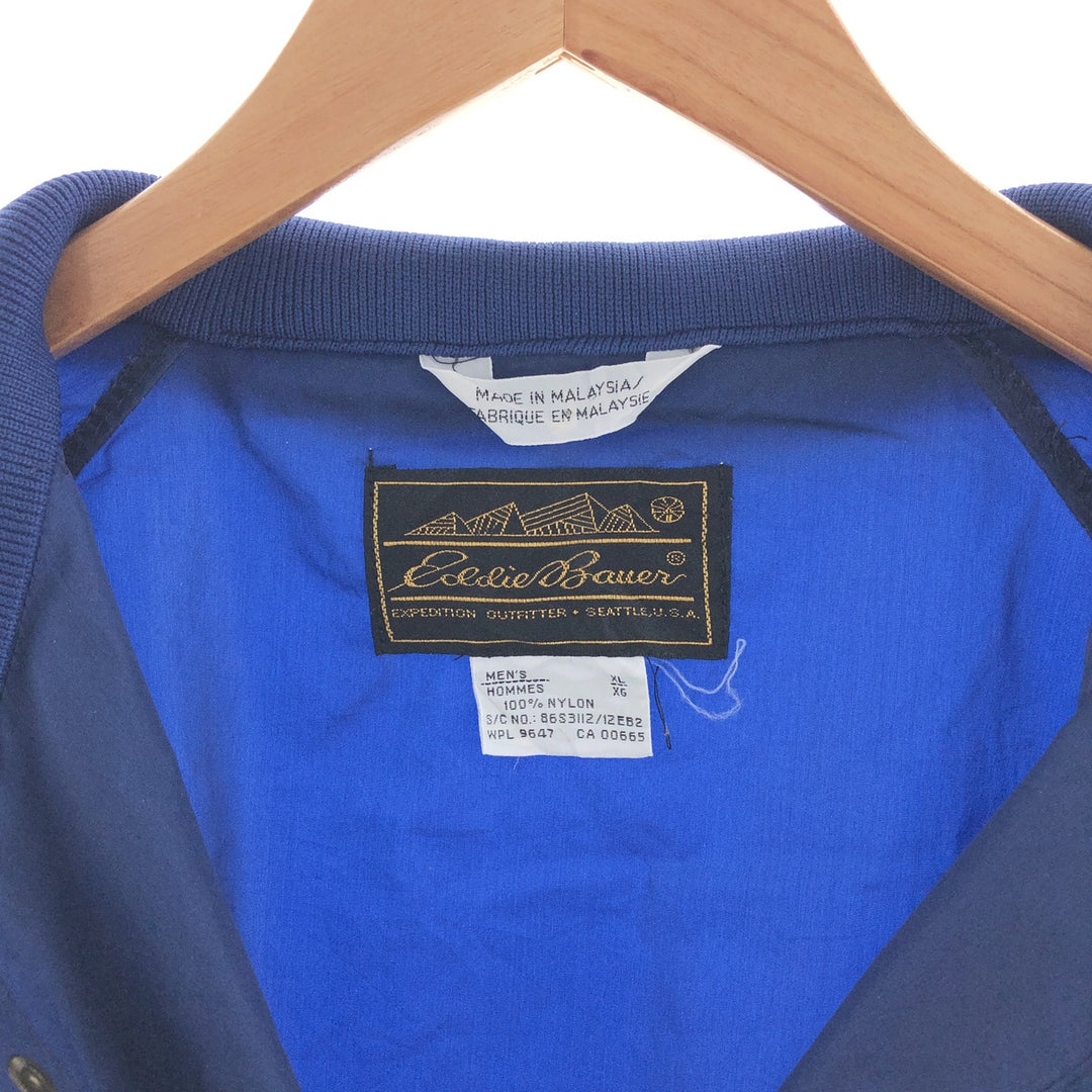 80s-90'S Eddie Bauer Half Button Warm Up Pullover Men's XL Vintage /taa000507