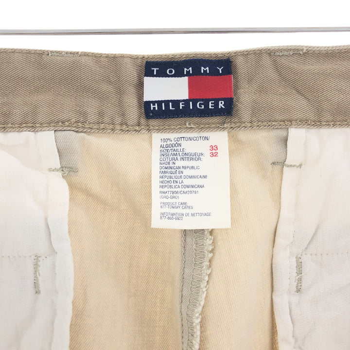 90'S Tommy Hilfiger Two-pleat Chino Pants Men's W33 Vintage /taa000656