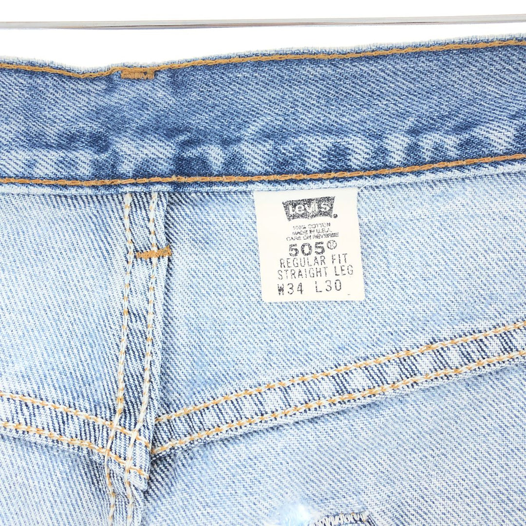 Levi's 505 Jeans Tapered Denim Pants Made in USA Men's W34 /taa000710