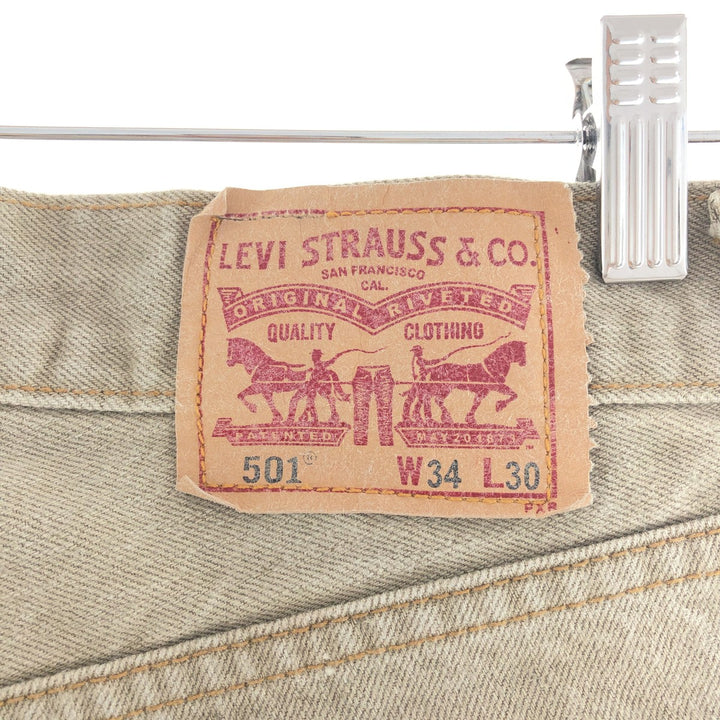 Levi's Levi's 501 STRAIGHT LEG BUTTON-FLY Jeans Straight Denim Pants Made in USA Men's w36 /taa000734