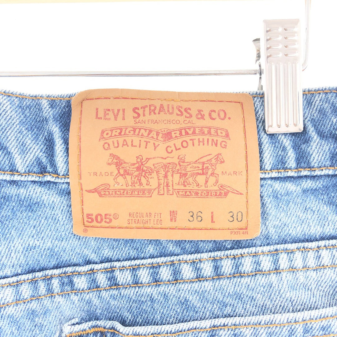 90'S Levi's 505 REGULAR FIT STRAIGHT LEG tapered jeans denim pants made in USA men's w35 vintage /taa000740