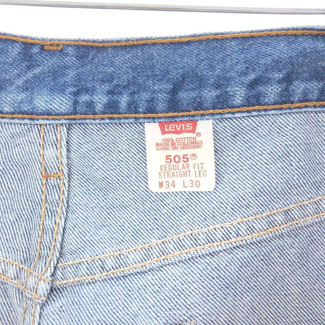 90'S Levi's 505 REGULAR FIT STRAIGHT LEG tapered jeans denim pants men's w34 vintage /taa000744