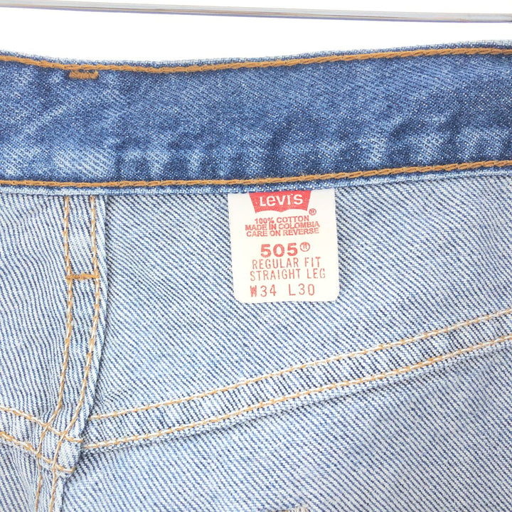 90'S Levi's 505 REGULAR FIT STRAIGHT LEG tapered jeans denim pants men's w34 vintage /taa000744