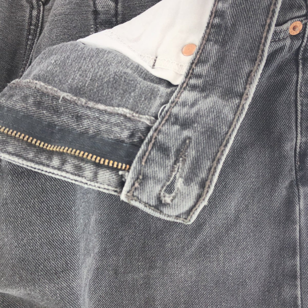 00'S Levi's 505 REGULAR FIT STRAIGHT LEG black jeans tapered denim pants men's w35 /taa000807