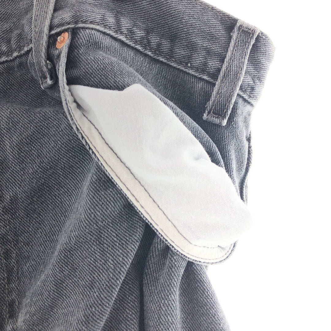 00'S Levi's 505 REGULAR FIT STRAIGHT LEG black jeans tapered denim pants men's w35 /taa000807