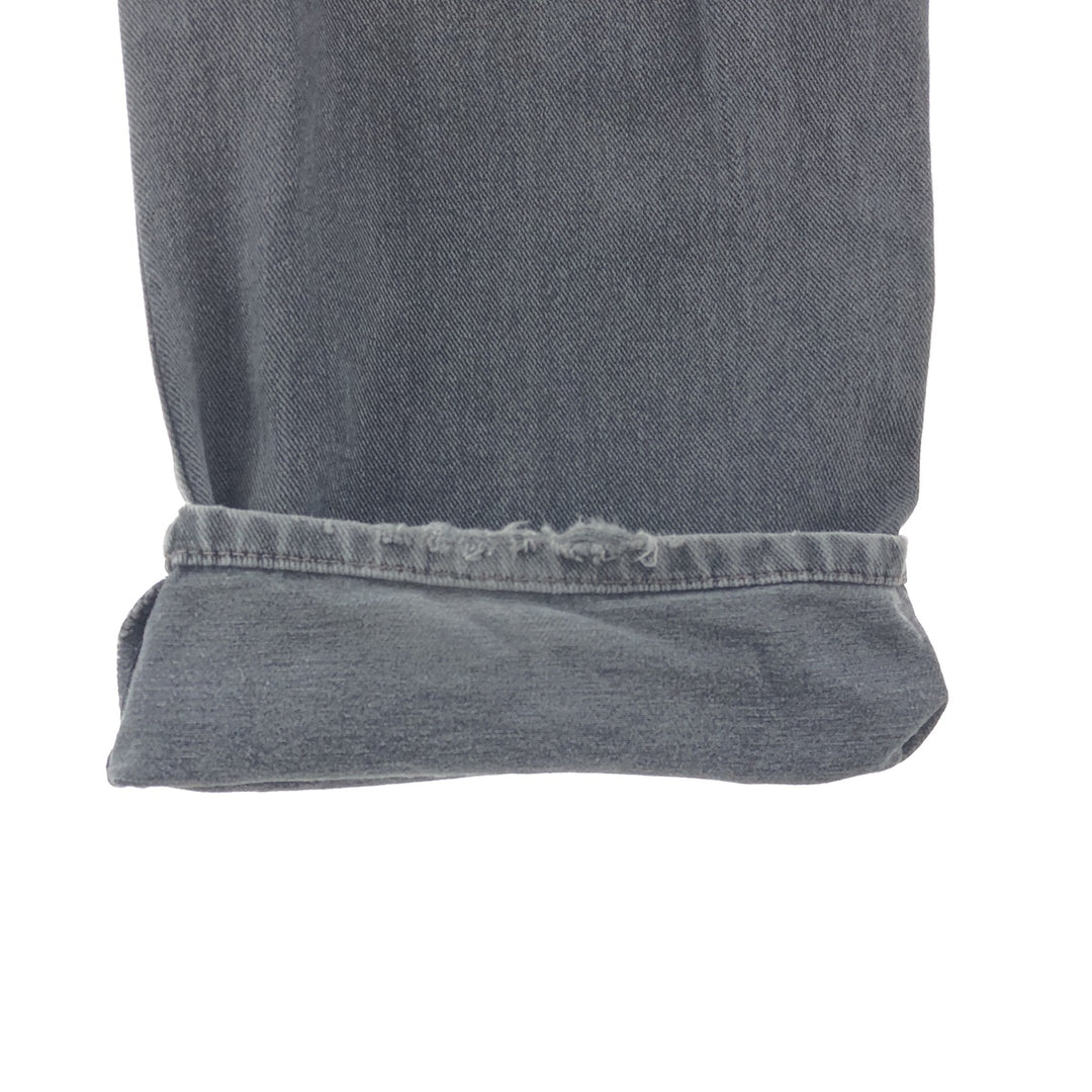 00'S Levi's 505 REGULAR FIT STRAIGHT LEG black jeans tapered denim pants men's w35 /taa000807