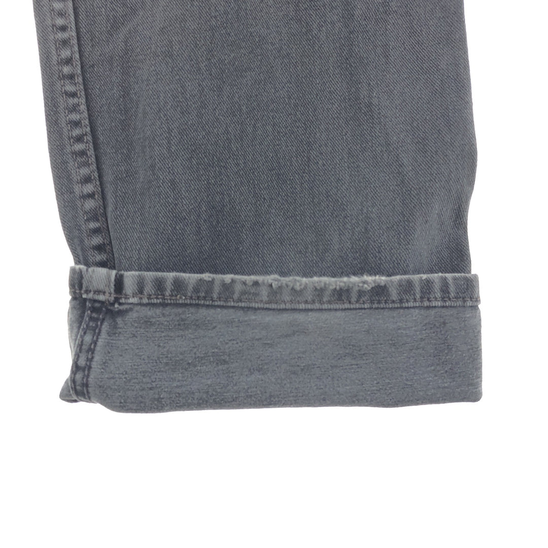 00'S Levi's 505 REGULAR FIT STRAIGHT LEG black jeans tapered denim pants men's w35 /taa000807