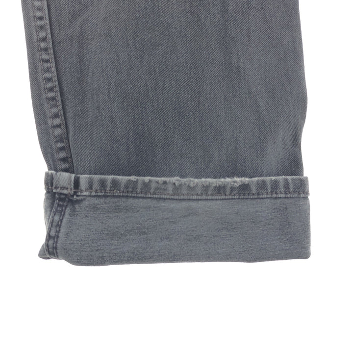 00'S Levi's 505 REGULAR FIT STRAIGHT LEG black jeans tapered denim pants men's w35 /taa000807