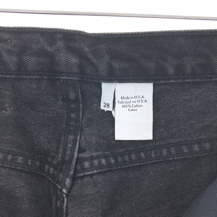 90'S Calvin Klein JEANS Black Tapered Denim Pants Made in USA Women's L (w28) Vintage /taa000825