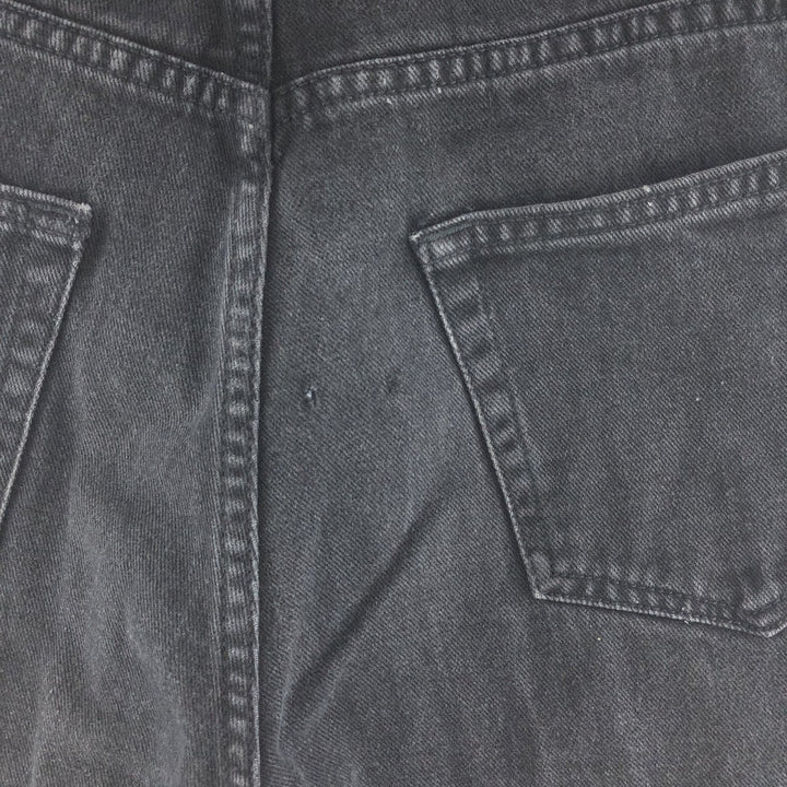 90'S Calvin Klein JEANS Black Tapered Denim Pants Made in USA Women's L (w28) Vintage /taa000825