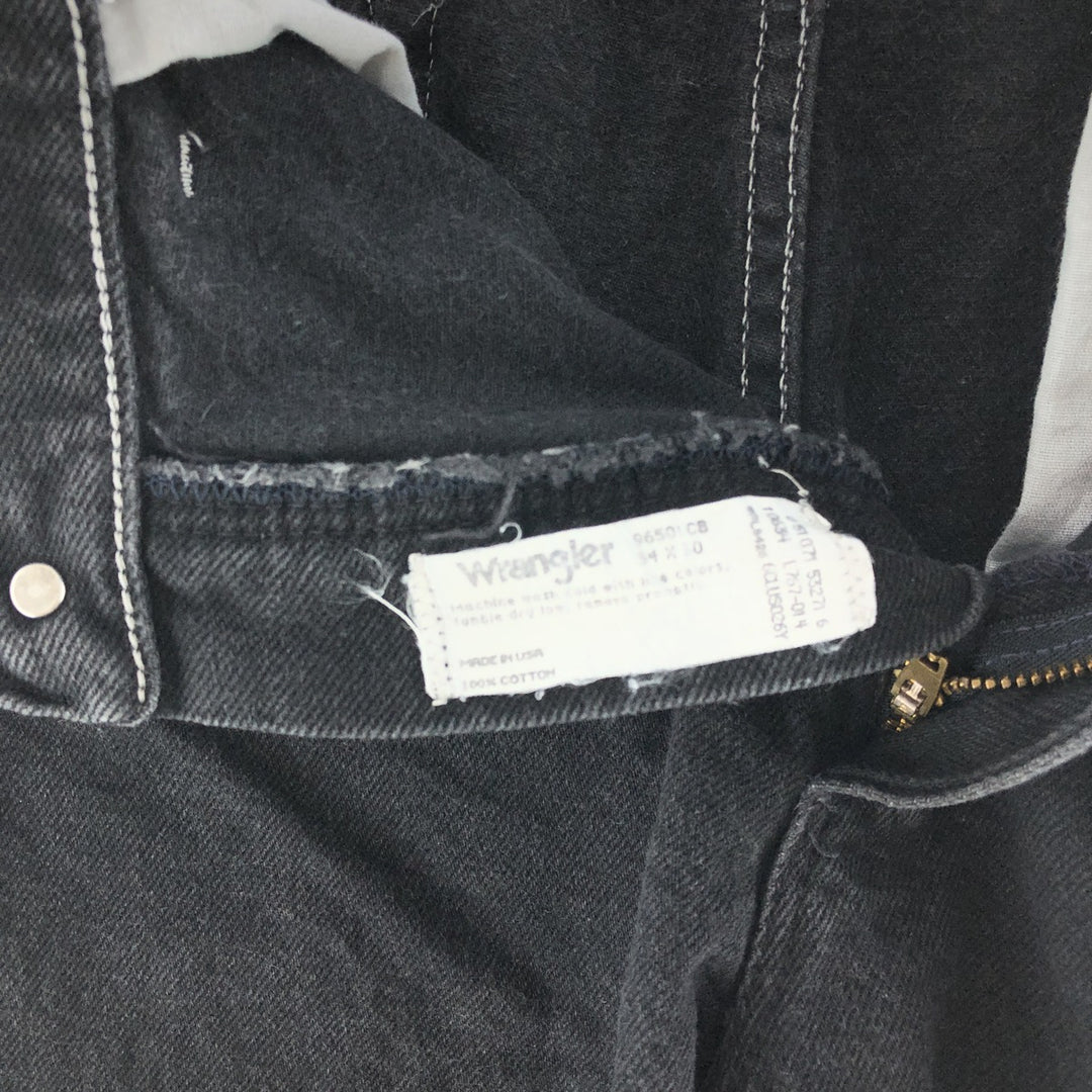 90'S Wrangler Black Jeans Denim Pants Made in USA Men's W34 Vintage /taa000865