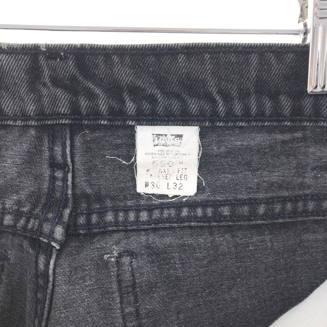 90'S Levi's 550 Relaxed Fit Tapered Leg Black Jeans Tapered Denim Pants Men's W30 Vintage /taa000931