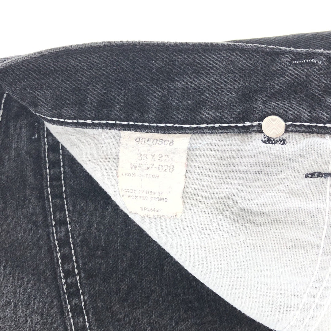 90'S Wrangler Black Jeans Denim Pants Made in USA Men's W32 Vintage /taa000962
