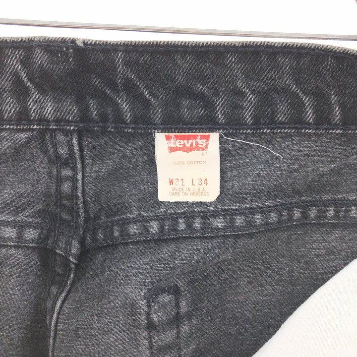 90'S Levi's 505 Black Jeans Tapered Denim Pants Made in USA Men's W30 Vintage /taa001201