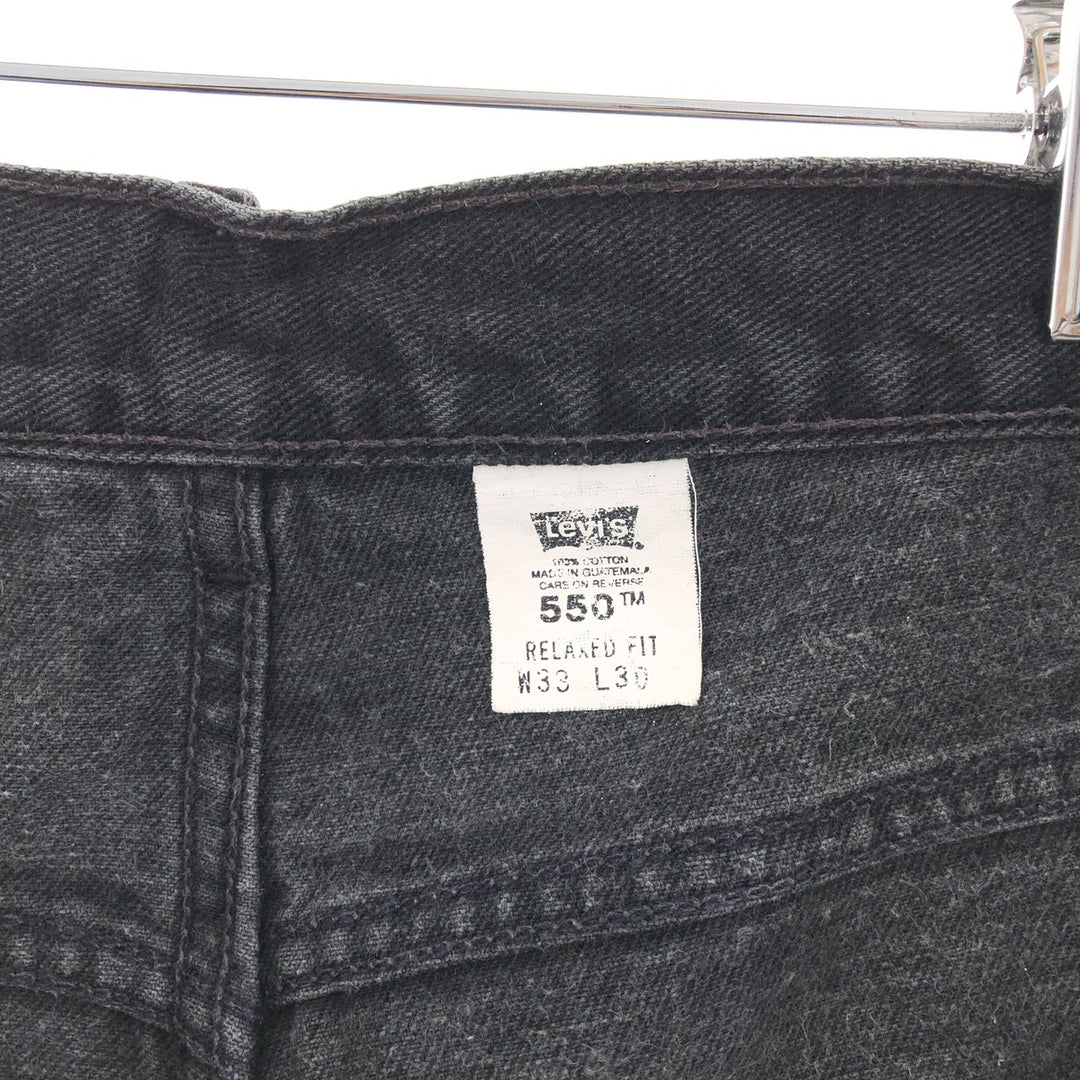 Levi's 550 Relaxed Fit Black Jeans Tapered Denim Pants Men's w31 /taa001220