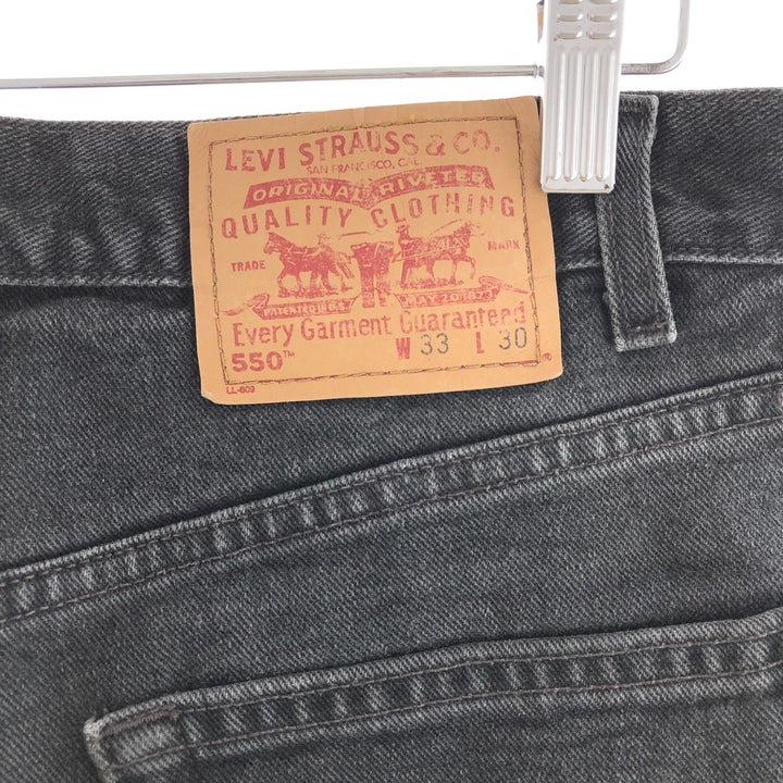 Levi's 550 Relaxed Fit Black Jeans Tapered Denim Pants Men's w31 /taa001220