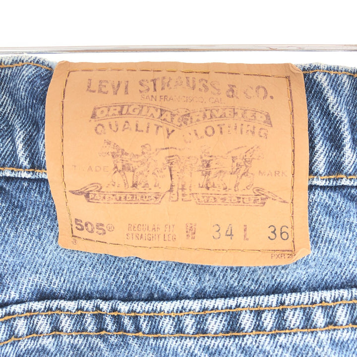 90'S Levi's 505 REGULAR FIT STRAIGHT LEG tapered jeans denim pants made in USA men's w33 vintage /taa001392