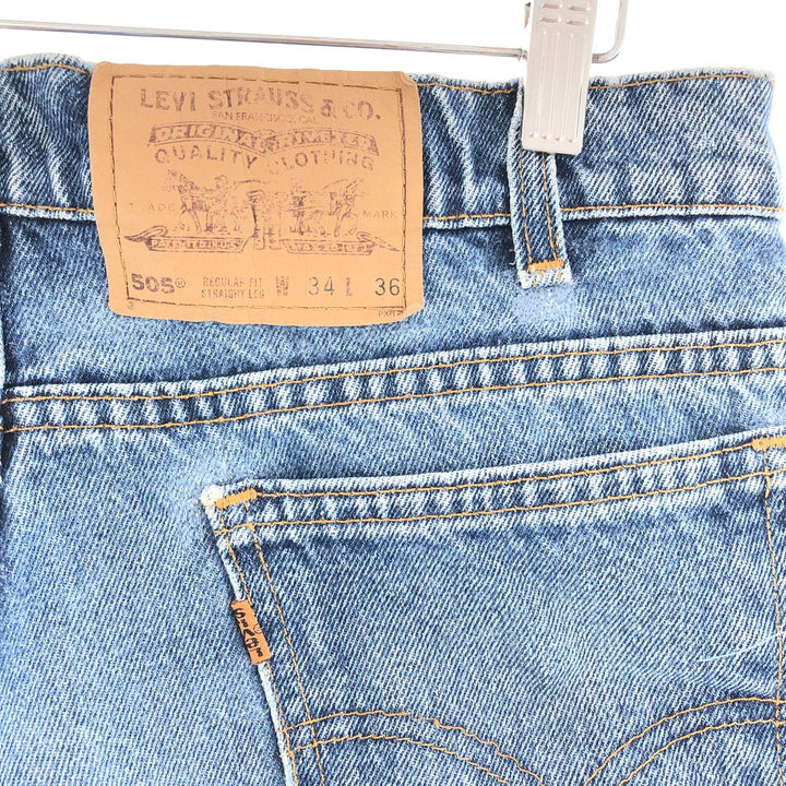 90'S Levi's 505 REGULAR FIT STRAIGHT LEG tapered jeans denim pants made in USA men's w33 vintage /taa001392