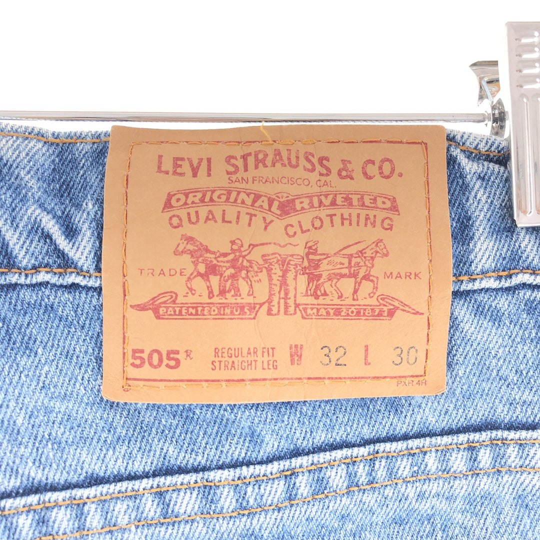 90'S Levi's 505 REGULAR FIT STRAIGHT LEG tapered jeans denim pants made in USA men's w31 vintage /taa001409