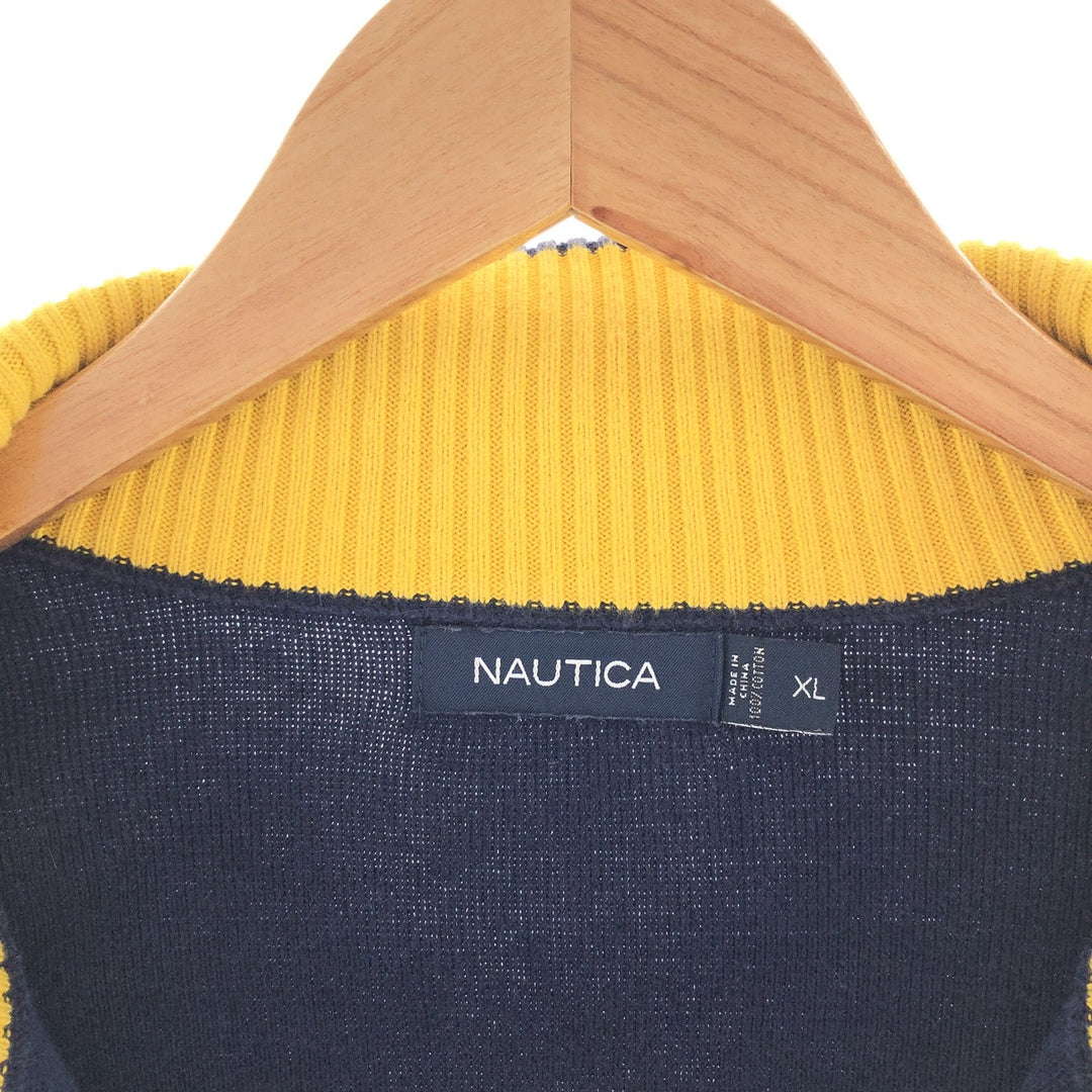 NAUTICA Cotton knit half zip sweater Men's XL /taa001553